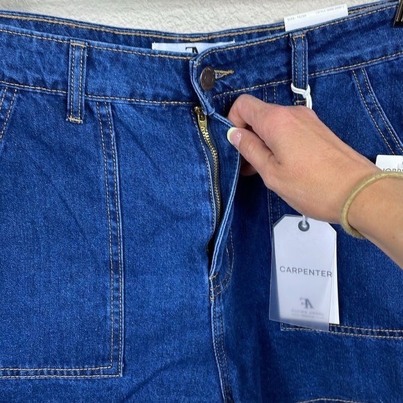 NWT Flying Angel Carpenter Denim Jean Shorts High Rise Sz 11 30 - Picture 4 of 12